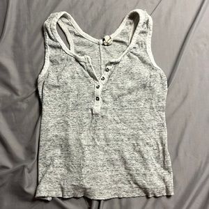 Free People Distressed Button Tank